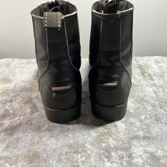 Riding Sport Dover Chocolate Brown Kids Riding Paddock Boots Size 2 - Picture 4 of 7